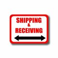 Ergomat 12in x 9in RECTANGLE SIGNS - Shipping & Receiving Double Arrow DSV-SIGN 108 #0341D -UEN